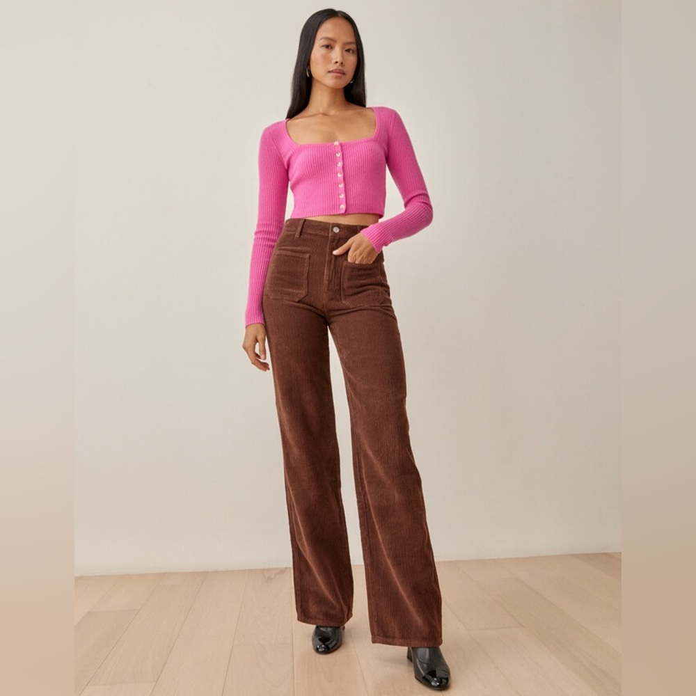 Reformation Pink Ribbed Cardigan - Picture 9 of 9
